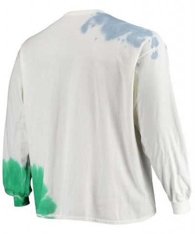 Men's Cream Seattle Seahawks Tie-Dye Long Sleeve T-shirt $32.99 T-Shirts