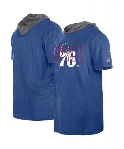 Men's Royal Philadelphia 76ers Active Hoodie T-shirt $24.00 T-Shirts