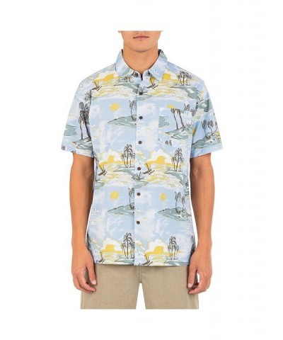 Men's Rincon Print Short Sleeve Button-Up Shirt PD04 $29.25 Shirts