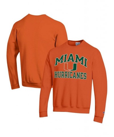 Men's Orange Miami Hurricanes High Motor Pullover Sweatshirt $30.55 Sweatshirt