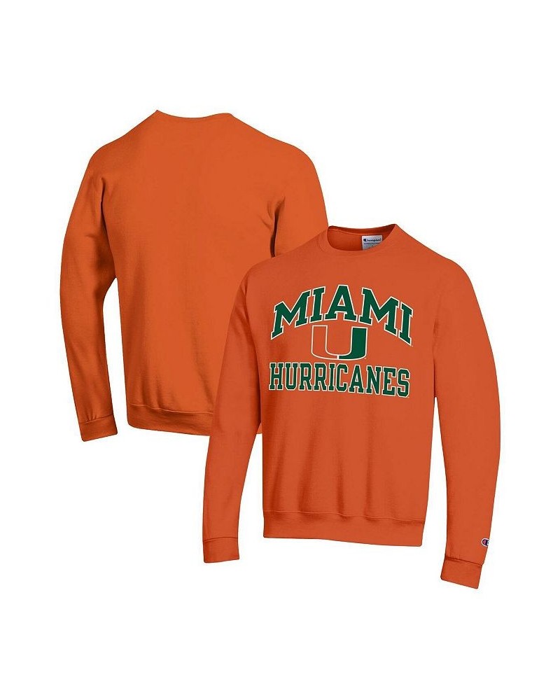 Men's Orange Miami Hurricanes High Motor Pullover Sweatshirt $30.55 Sweatshirt