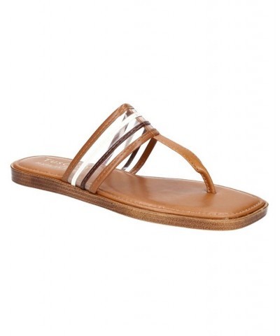 Women's Tuscany Antea Square Toe Sandals Tan, Multi $40.50 Shoes