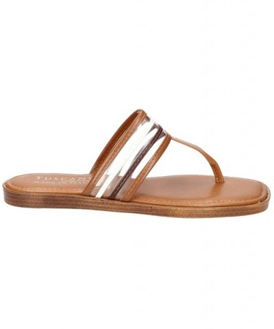 Women's Tuscany Antea Square Toe Sandals Tan, Multi $40.50 Shoes