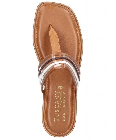 Women's Tuscany Antea Square Toe Sandals Tan, Multi $40.50 Shoes