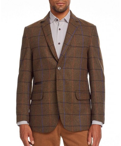 Men's Slim-Fit Wolf Blazer Brown $132.46 Blazers