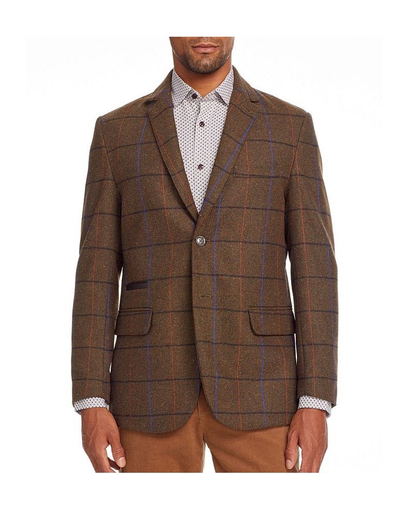 Men's Slim-Fit Wolf Blazer Brown $132.46 Blazers