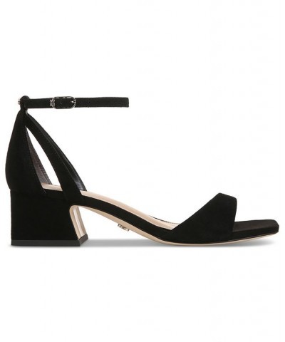 Wilson Ankle-Strap Block-Heel Sandals Black $47.00 Shoes