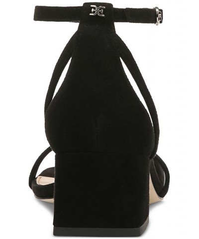 Wilson Ankle-Strap Block-Heel Sandals Black $47.00 Shoes