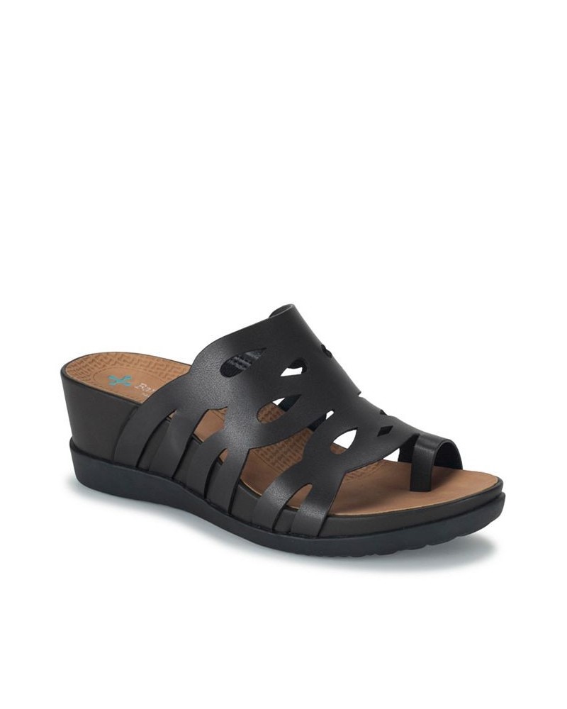 Women's Demetra Slip-on Sandal Black $39.10 Shoes