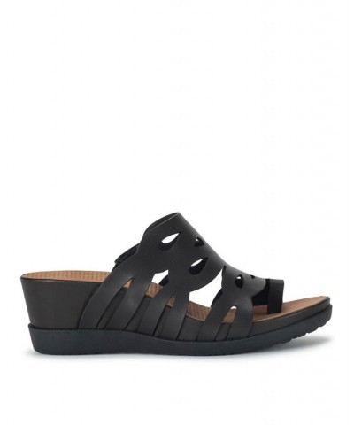 Women's Demetra Slip-on Sandal Black $39.10 Shoes