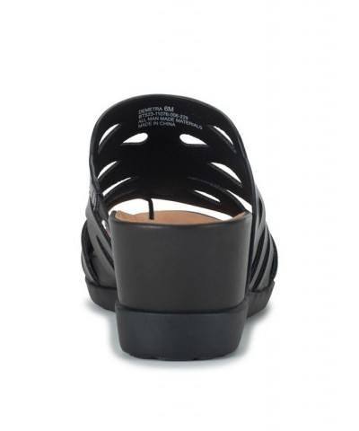 Women's Demetra Slip-on Sandal Black $39.10 Shoes