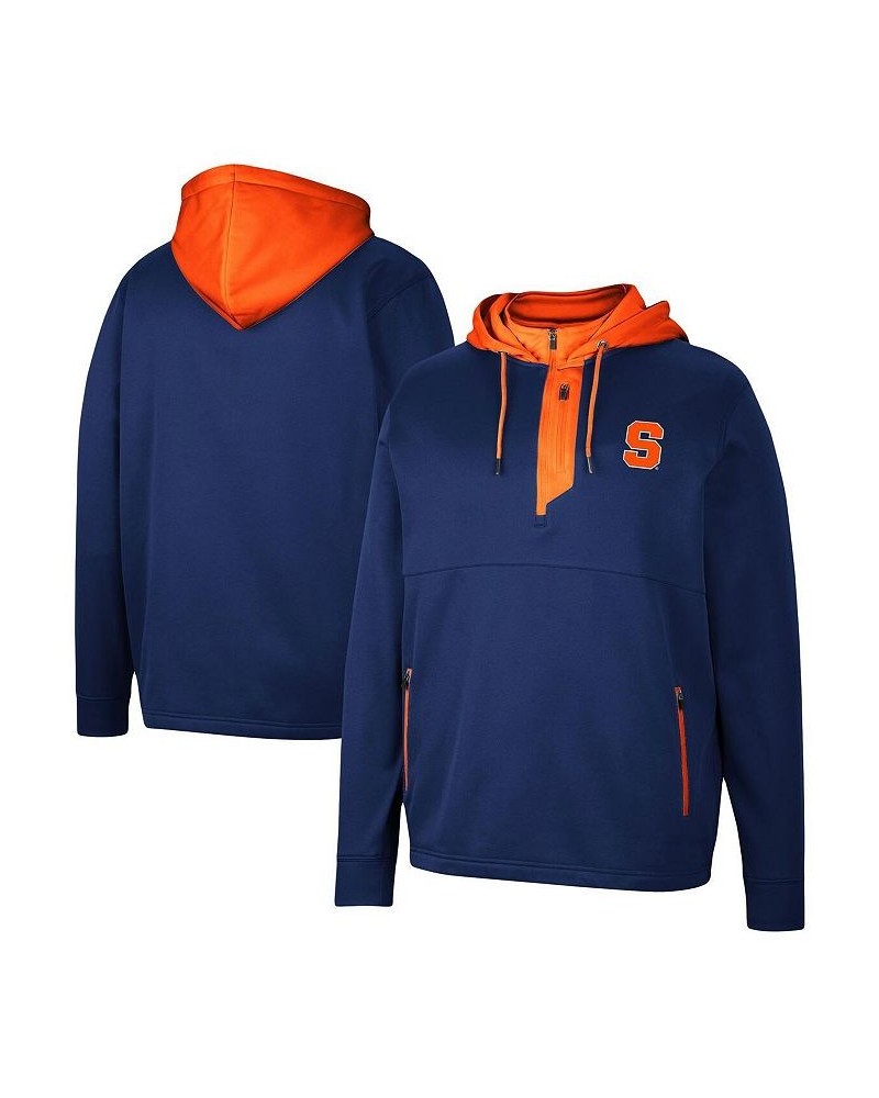 Men's Navy Syracuse Orange Luge 3.0 Quarter-Zip Hoodie $44.19 Sweatshirt