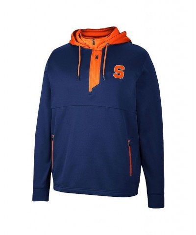 Men's Navy Syracuse Orange Luge 3.0 Quarter-Zip Hoodie $44.19 Sweatshirt