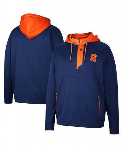 Men's Navy Syracuse Orange Luge 3.0 Quarter-Zip Hoodie $44.19 Sweatshirt