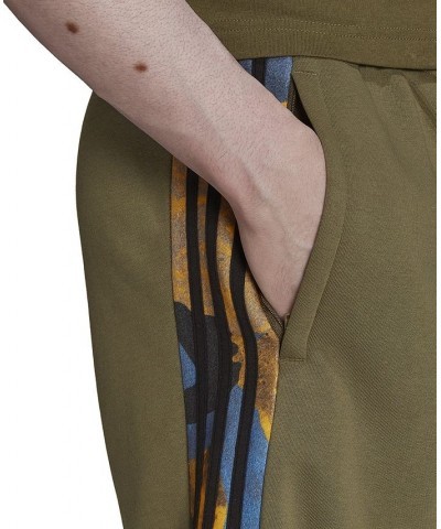 Men's Camo Series 3-Stripes Fleece Drawstring Shorts Green $19.48 Shorts