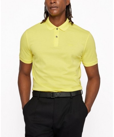 BOSS Men's Cotton Polo Shirt Yellow $32.00 Polo Shirts