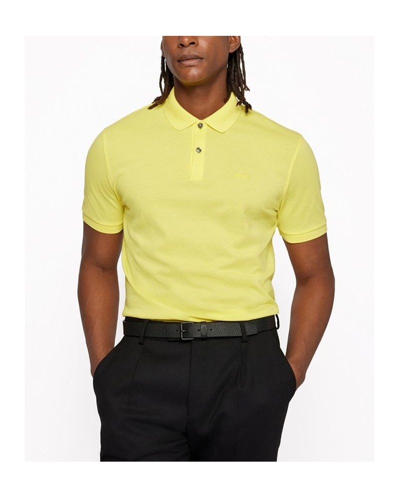 BOSS Men's Cotton Polo Shirt Yellow $32.00 Polo Shirts