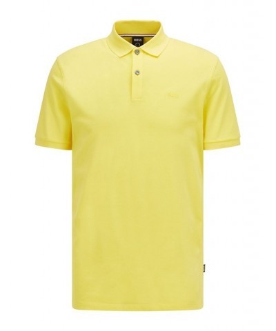 BOSS Men's Cotton Polo Shirt Yellow $32.00 Polo Shirts