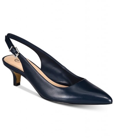 Scarlett Slingback Pumps Blue $55.00 Shoes