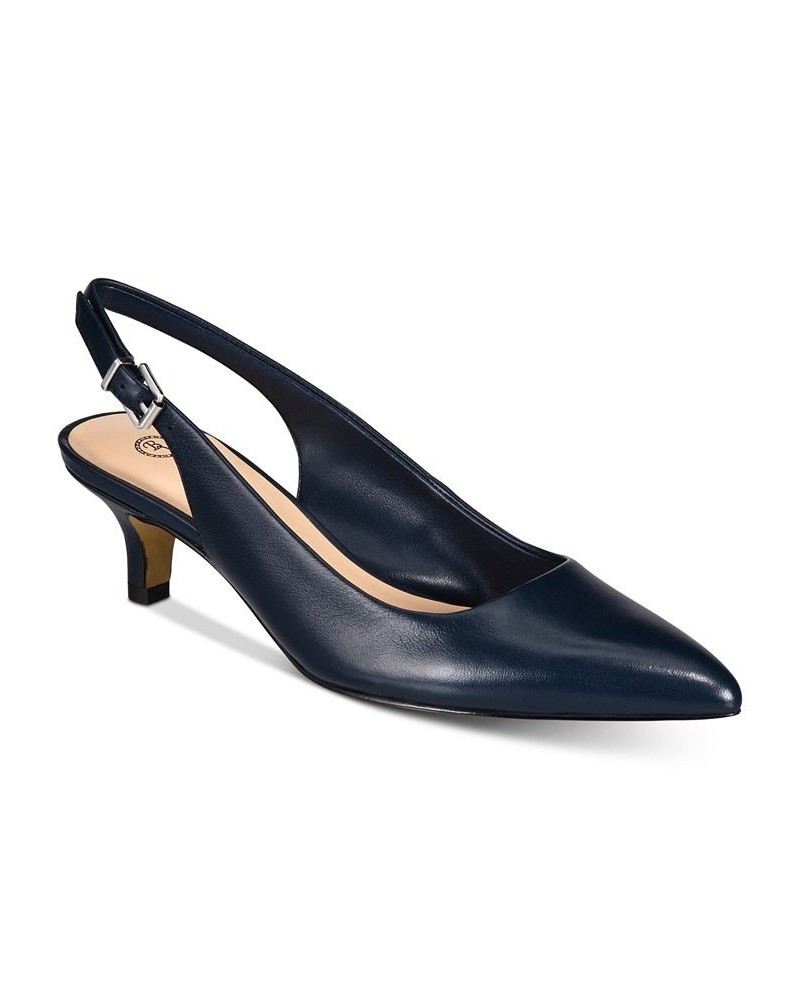 Scarlett Slingback Pumps Blue $55.00 Shoes