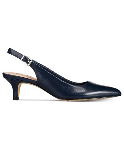 Scarlett Slingback Pumps Blue $55.00 Shoes