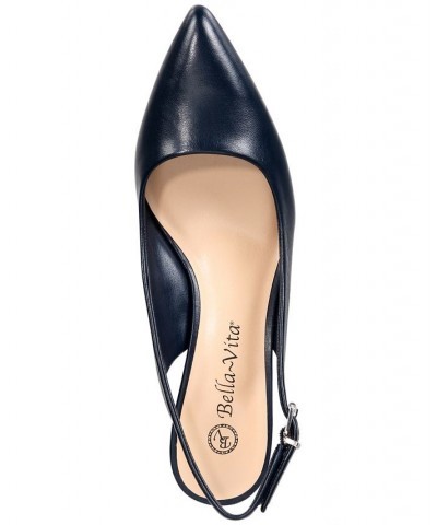 Scarlett Slingback Pumps Blue $55.00 Shoes