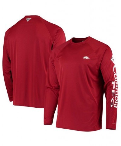 Men's PFG Cardinal Arkansas Razorbacks Terminal Tackle Omni-Shade Long Sleeve T-shirt $23.50 T-Shirts