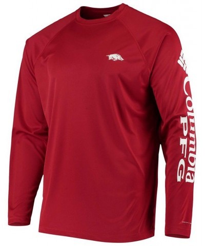 Men's PFG Cardinal Arkansas Razorbacks Terminal Tackle Omni-Shade Long Sleeve T-shirt $23.50 T-Shirts