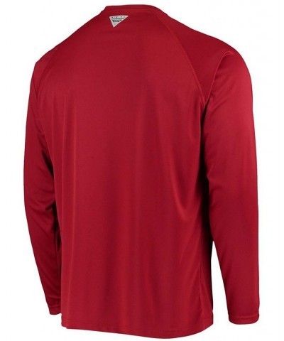 Men's PFG Cardinal Arkansas Razorbacks Terminal Tackle Omni-Shade Long Sleeve T-shirt $23.50 T-Shirts