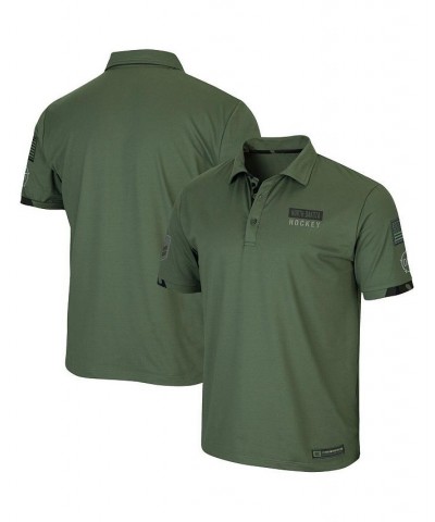 Men's Olive North Dakota OHT Military-Inspired Appreciation Echo Polo Shirt $32.39 Polo Shirts