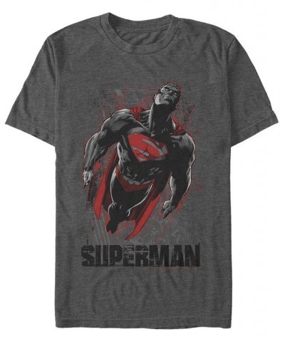 Men's Superman Guardian of Earth Short Sleeve T-shirt Gray $17.50 T-Shirts