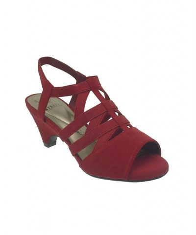 Women's Edalyn Stretch Sandal with Memory Foam Red $33.60 Shoes