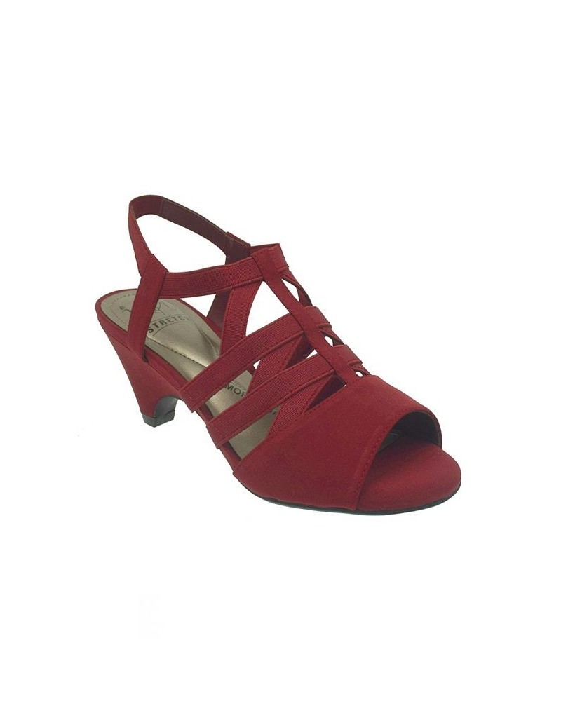 Women's Edalyn Stretch Sandal with Memory Foam Red $33.60 Shoes