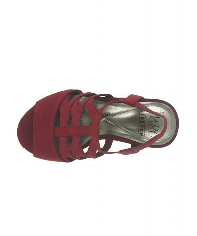 Women's Edalyn Stretch Sandal with Memory Foam Red $33.60 Shoes