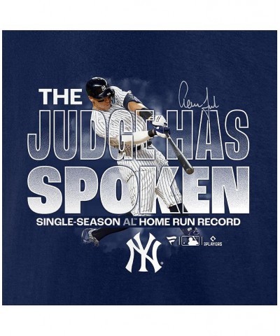 Men's Branded Aaron Judge Navy New York Yankees American League Home Run Record Big and Tall T-Shirt $25.30 T-Shirts