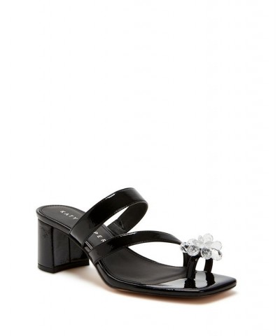 Women's The Tooliped Flower Slip-on Sandals Black $35.64 Shoes