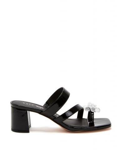 Women's The Tooliped Flower Slip-on Sandals Black $35.64 Shoes