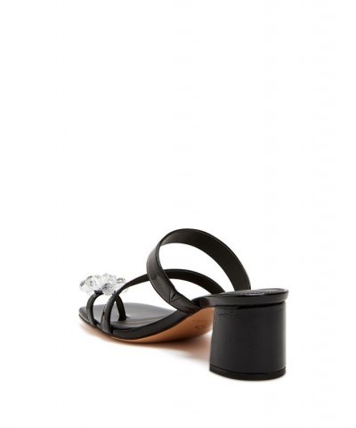 Women's The Tooliped Flower Slip-on Sandals Black $35.64 Shoes