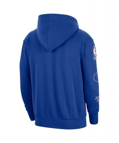 Men's Blue Philadelphia 76ers 2022/23 City Edition Courtside Heavyweight Fleece Pullover Hoodie $38.85 Sweatshirt