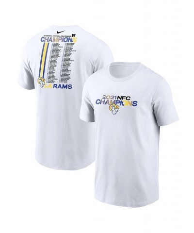 Men's White Los Angeles Rams 2021 NFC Champions Roster T-shirt $23.36 T-Shirts