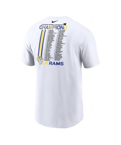 Men's White Los Angeles Rams 2021 NFC Champions Roster T-shirt $23.36 T-Shirts