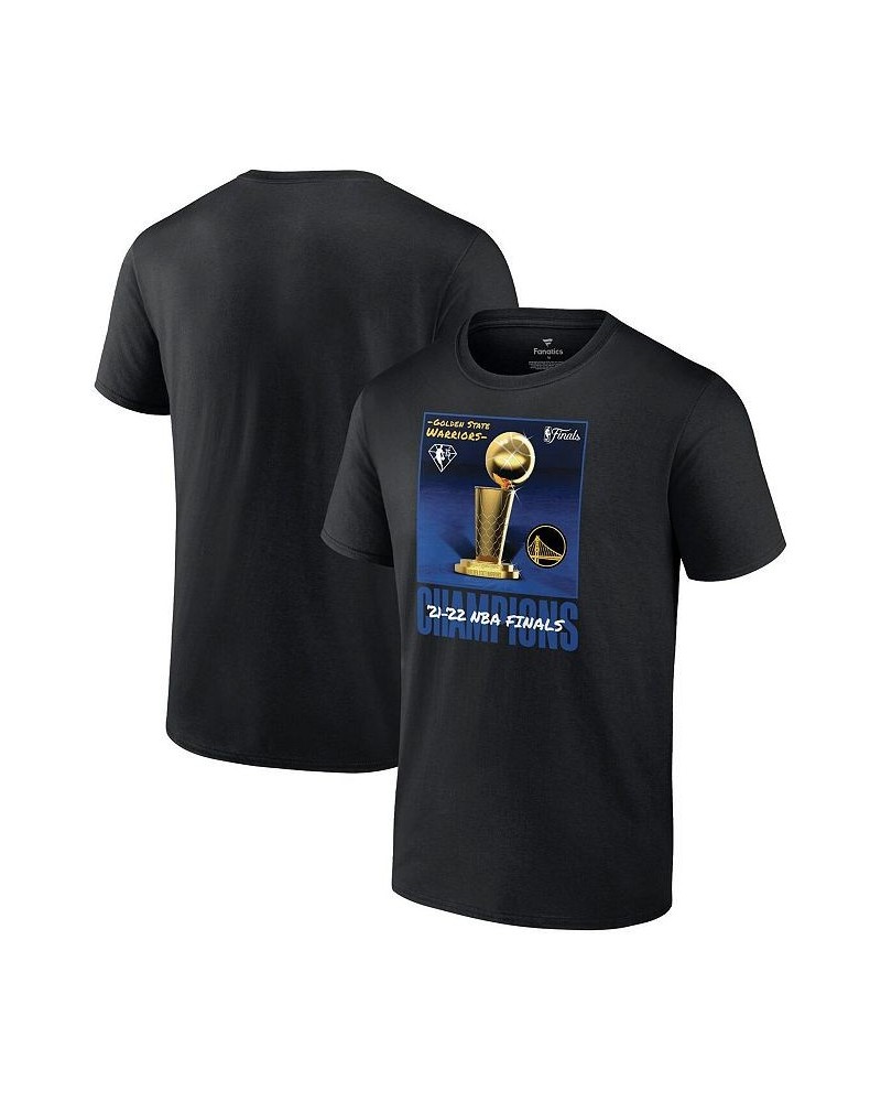 Men's Branded Black Golden State Warriors 2022 NBA Finals Champions 75th Anniversary Jumper Trophy T-shirt $19.88 T-Shirts