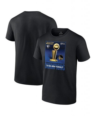 Men's Branded Black Golden State Warriors 2022 NBA Finals Champions 75th Anniversary Jumper Trophy T-shirt $19.88 T-Shirts