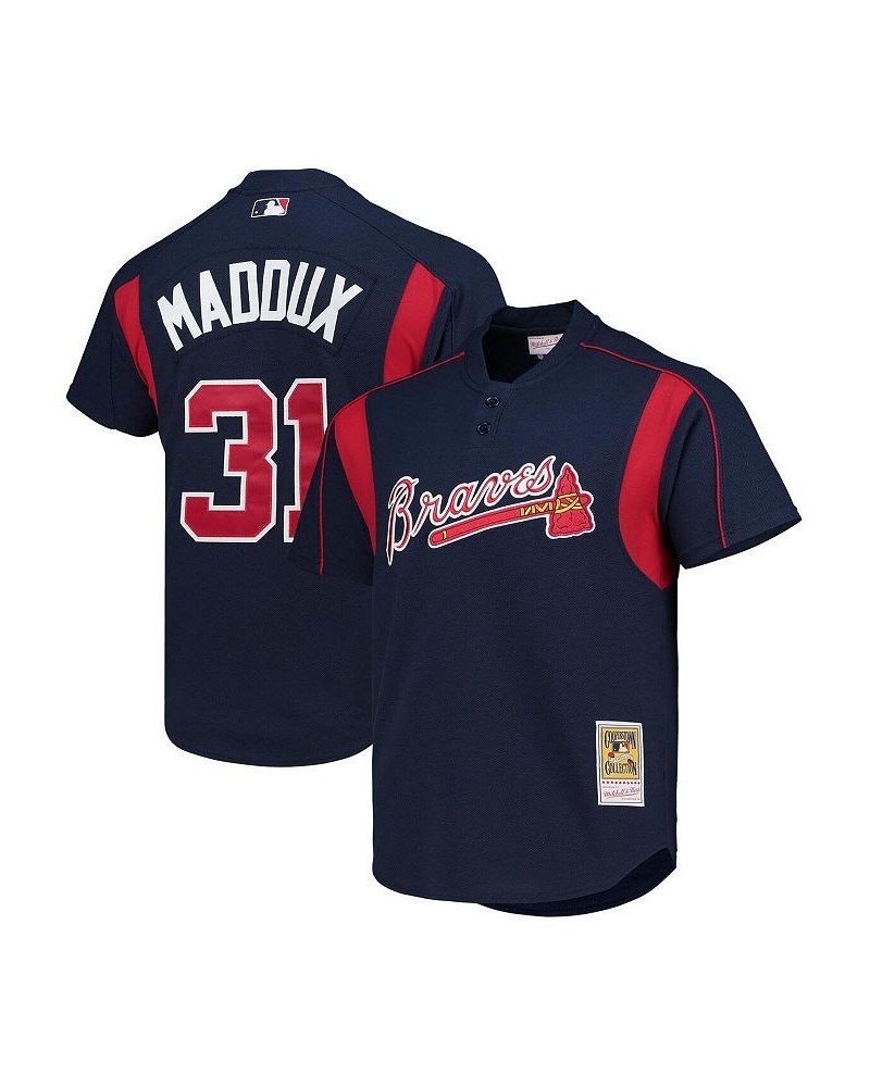 Men's Greg Maddux Navy Atlanta Braves Cooperstown Collection Batting Practice Jersey $42.00 Jersey