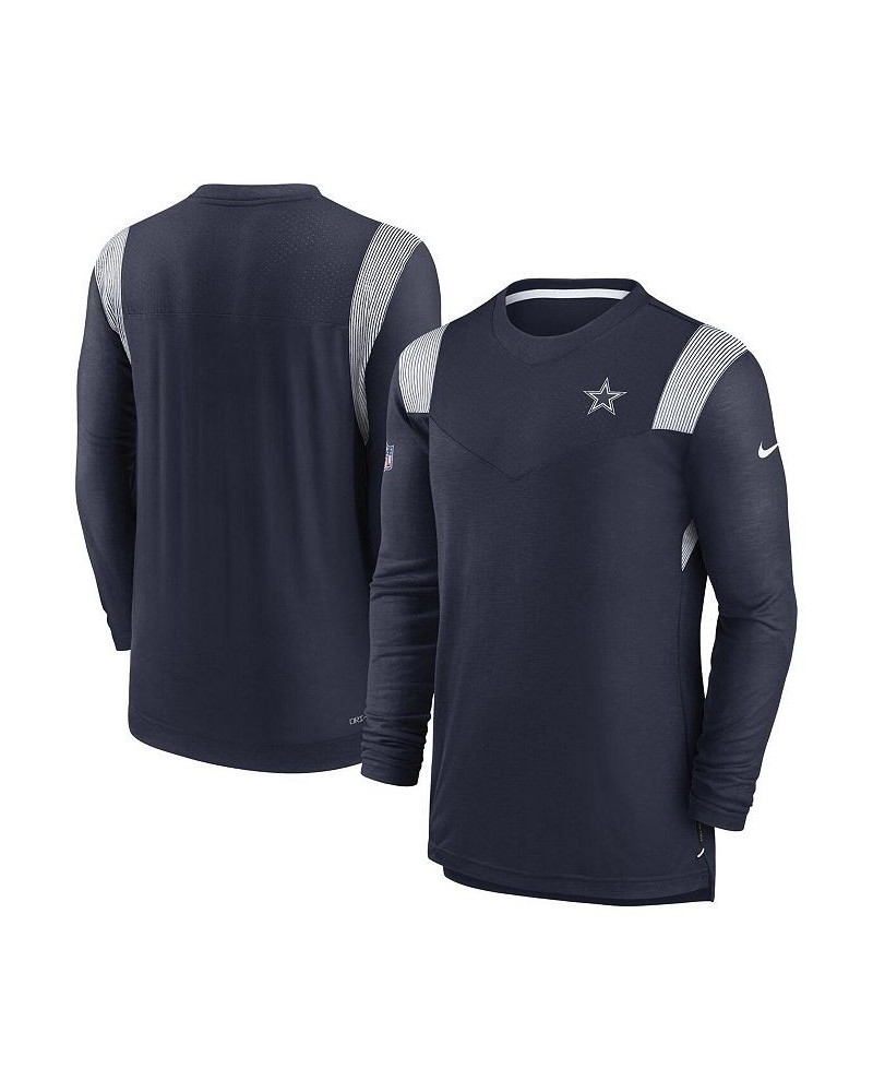 Men's Navy Dallas Cowboys Sideline Tonal Logo Performance Player Long Sleeve T-shirt $38.24 T-Shirts