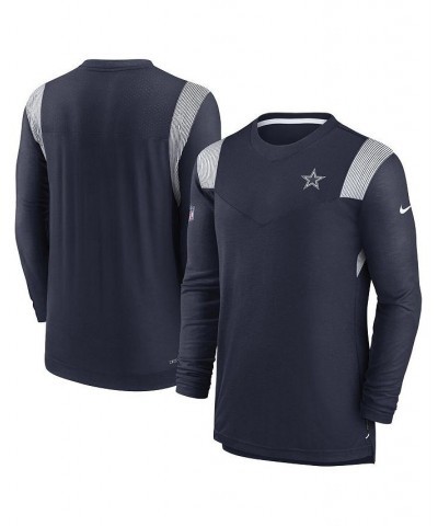 Men's Navy Dallas Cowboys Sideline Tonal Logo Performance Player Long Sleeve T-shirt $38.24 T-Shirts