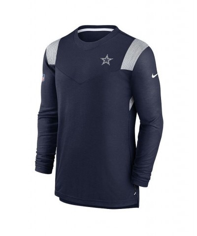 Men's Navy Dallas Cowboys Sideline Tonal Logo Performance Player Long Sleeve T-shirt $38.24 T-Shirts