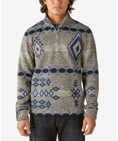 Men's Southwestern Print Los Feliz Fleece Mock Neck Hoodie Multi $34.15 Sweatshirt