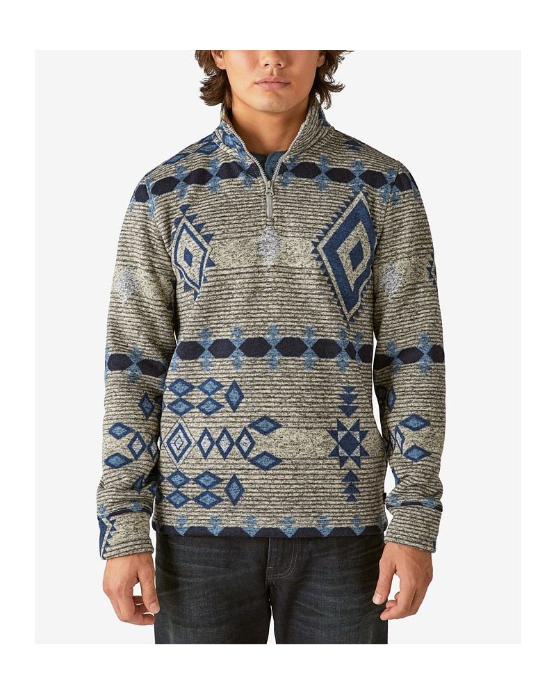 Men's Southwestern Print Los Feliz Fleece Mock Neck Hoodie Multi $34.15 Sweatshirt