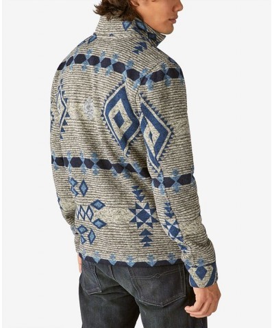 Men's Southwestern Print Los Feliz Fleece Mock Neck Hoodie Multi $34.15 Sweatshirt